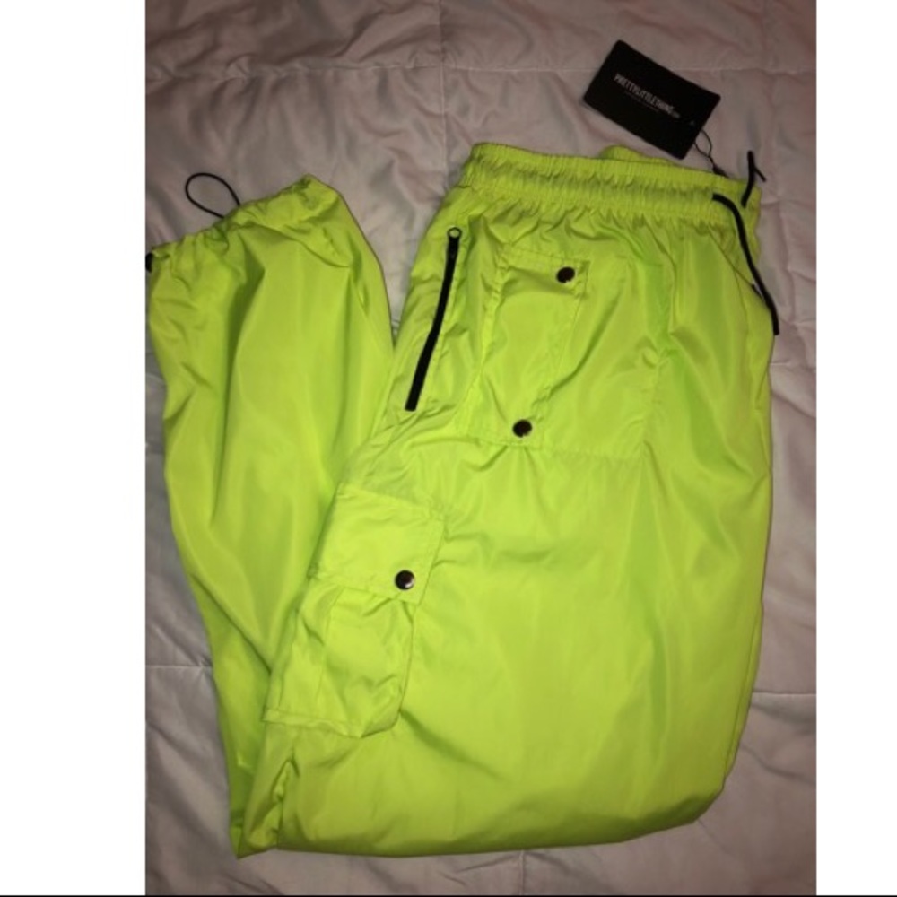 PrettyLittleThing Neon Cargo Pants